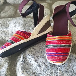 Handmade wedge sandals made by locals in Nicaragua
